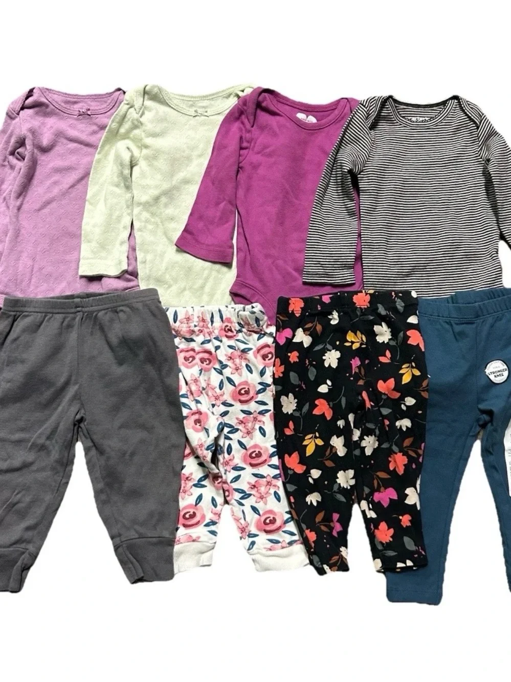 Baby Girl Clothing Long Sleeve Bodysuits Leggings Fall Winter Size 6-9 Months
